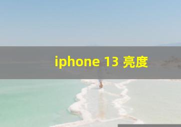 iphone 13 亮度